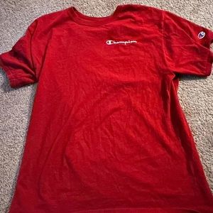 Red champion tee